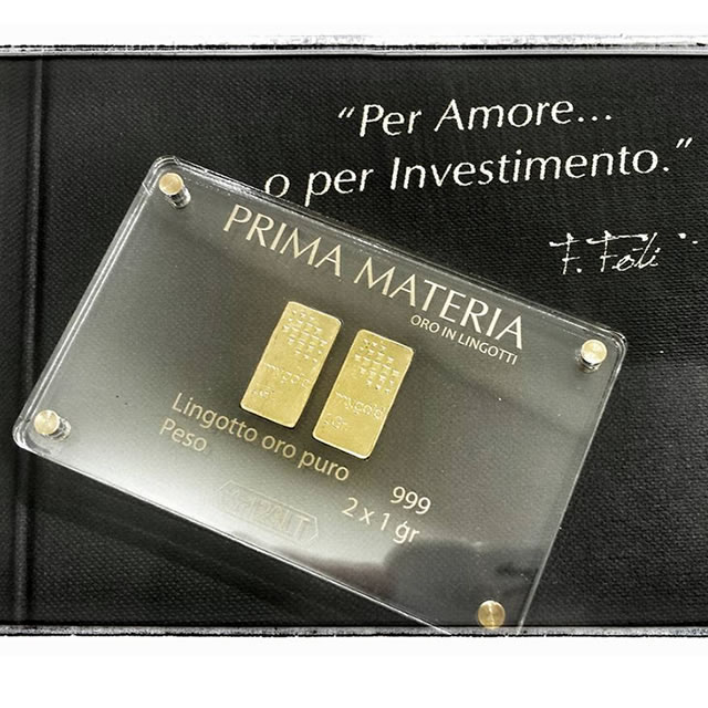 Lingotto d'oro 2x1gr - Gioielleria Senatore Online Shop - www.gioielleriasenatore.it