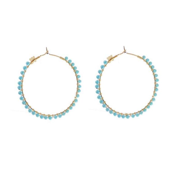 Orecchini turchese/opale in argento sterling