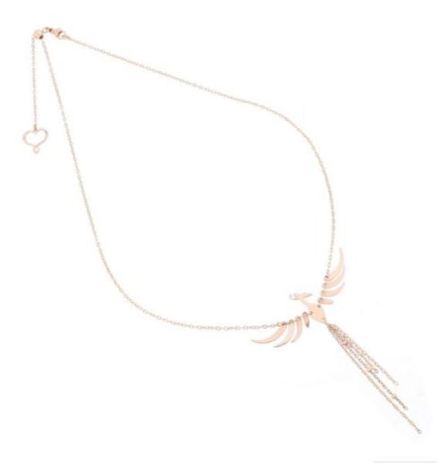 Collana Fenice In Argento Sterling 925 Con Cristalli Austria - Ciondolo Rinascita, Regalo Con Scatola