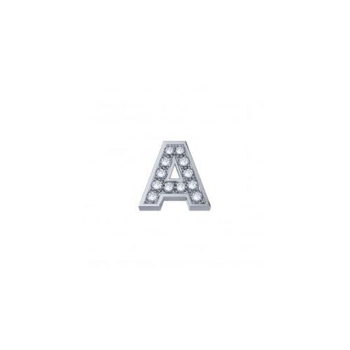 Elements lettera a elemento bracciale in oro bianco e diamanti - Gioielleria Senatore