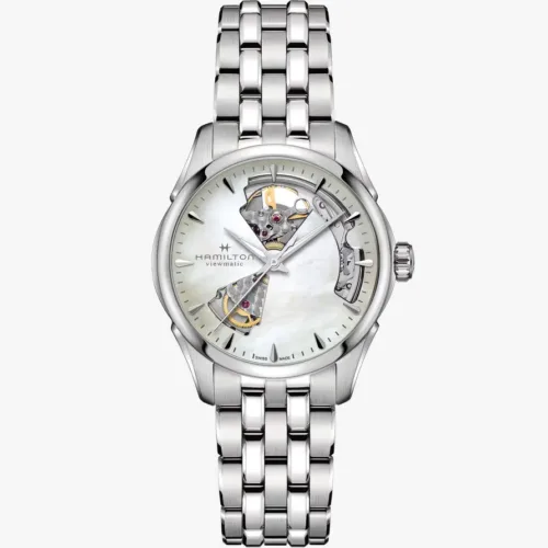Hamilton Jazzmaster Open Heart Lady Auto Carica automatica 36mm H32215190 - 01 - Gioielleria Senatore
