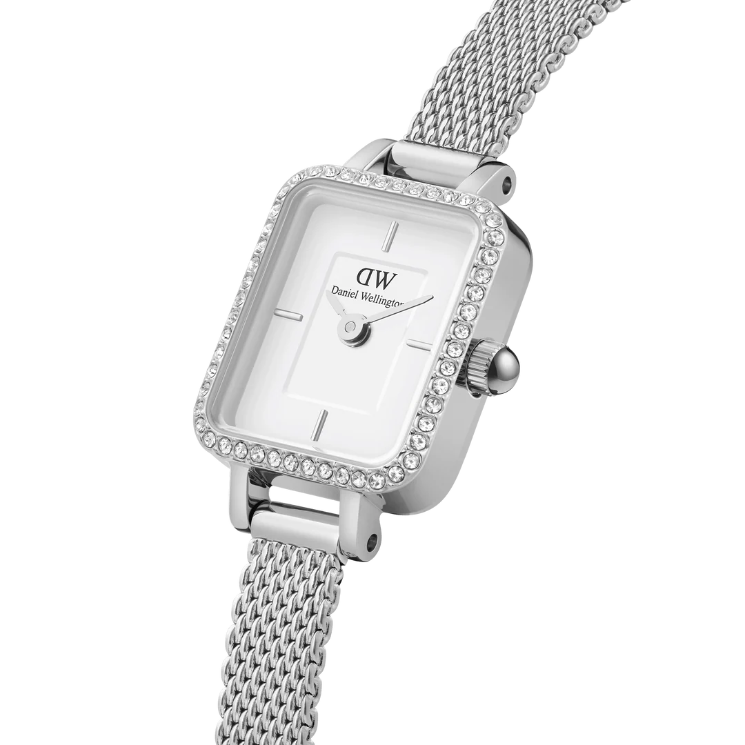 DANIEL WELLINGTON Orologio Quadro Mini Lumine Bezel Silver - immagine 2